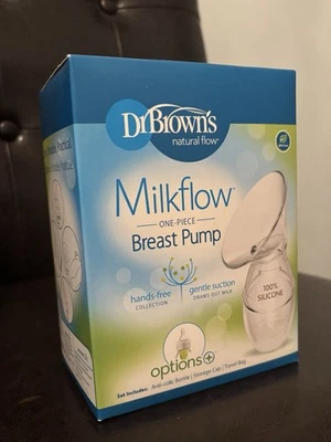 Extractor de leche manos libres de silicona Dr. Brown's con opciones + anticólicos Foto 1 de 3