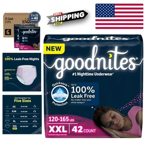 Kids Bedwetting Underwear 42 Girls Nighttime Diapers Colorful Leak-Free Size XXL - Picture 1 of 11