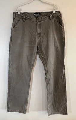 Wolverine Work Pants Men’s Size 40/32 Green Khaki Cargo Cotton Stretch - Image 1 of 4