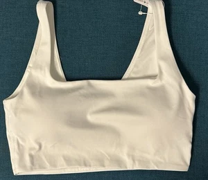 Lululemon Damen Bend This Scoop und Square BH leichter Halt weiß Größe S/M - Bild 1 von 4