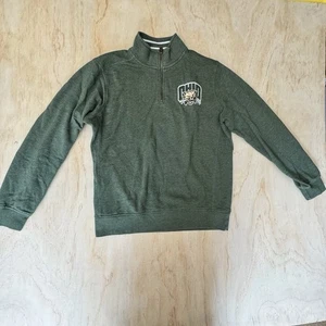 Ohio Bobcats Shirt Mens Small Green Long Sleeve 1/4 Zip Pullover - Picture 1 of 12
