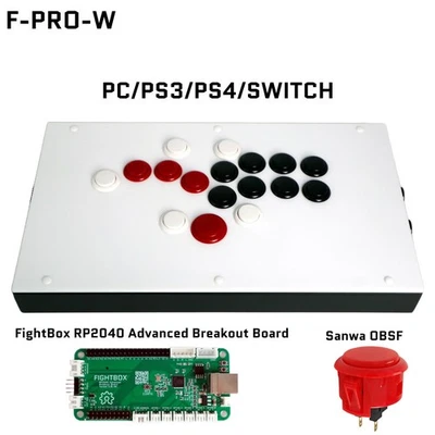 FightBox F-PRO-W Hitbox All Button Arcade Game Controller PC/PS3/ PS4/SWITCH - Image 1 of 3