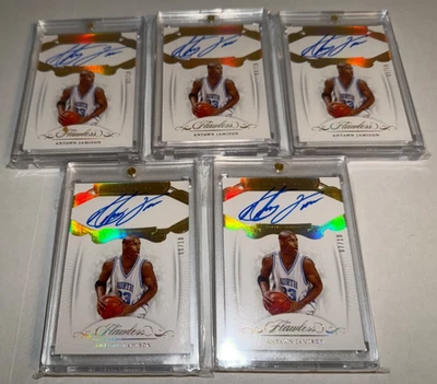 5 CARD LOT 19-20 Flawless Collegiate Premium Ink GOLD Antawn Jamison AUTO ed 10 - Image 1 of 4