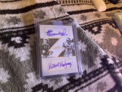 Harold Carmichael & Wilbert Montgomery Panini Prime Dual Signatures auto  /99 - Image 1 of 2