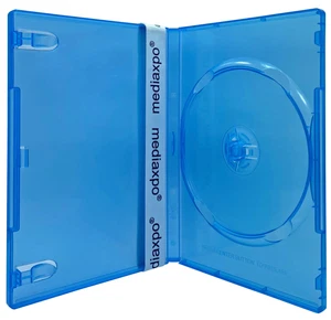 STANDARD Clear Blue Color Single DVD Cases Lot - Picture 1 of 3