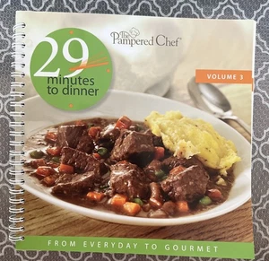 Pampered Chef 29 Minutes to Dinner Vol 3 Spiral Cookbook - Picture 1 of 3