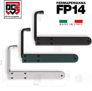 FERMA PERSIANA CON MOLLA INOX BLOCCA FERMAPERSIANA FERMAIMPOSTA FERRO UNIVERSALE - Imagen 1 de 7