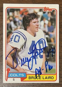 BRUCE LAIRD AUTOGRAPHED 1981 TOPPS FOOTBALL CARD # 326 BALTIMORE COLTS - Picture 1 of 5