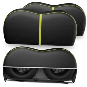 Cubiertas de neumáticos para autocaravana Rosefray, rueda de doble eje 2 piezas doble eje 27-30 pulgadas de diámetro - negro - Imagen 1 de 7