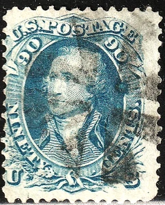 #72 US 90 CENT BLUE WASHINGTON- USED-N/G-FINE-VF - Picture 1 of 1
