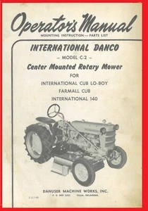 Operator's Manual for International Danco Model C-2 Center Mounted Rotary Mower - Picture 1 of 6