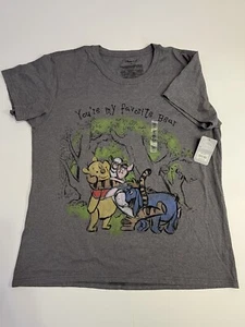 Disney Store Winnie The Pooh Ladies 2XL Favorite Bear Grey Tee Shirt NWT - Picture 1 of 10