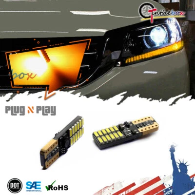 2x Ámbar CAN-bus Luz LED Apta para Honda Accord 2013-2015 Tira de Faros Bombillas Foto 1 de 4