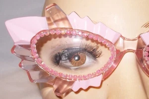 UNIQUE BOUTIQUE RHINESTONE READING GLASSES 2.50 PINK CATEYE SHAPE FREE US SHIP - Picture 1 of 5