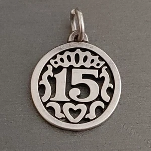 James Avery Quinceanera 15 Birthday Charm Sterling Silver - Picture 1 of 3