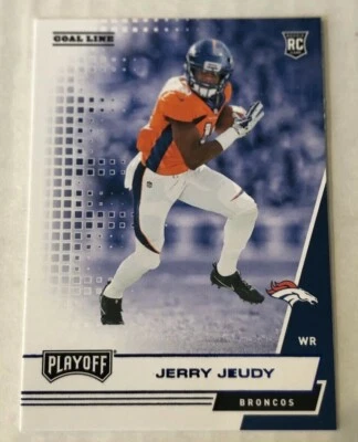 2020 Panini Playoff Jerry Jeudy #206 GOAL LINE PARALLEL Rookie Card RC Broncos - Image 1 of 2