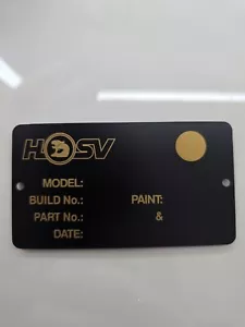 VT VX VY HSV Build plate BLANK GTS clubsport senator maloo - Picture 1 of 4