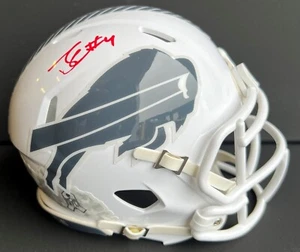 James Cook Autographed Signed BUFFALO BILLS Salute To Service Mini Helmet BAS - Picture 1 of 2