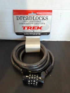 New Trek Kryptonite Dreadlocks 6' x 10mm Large Combination Cable Lock Trek Lock - Picture 1 of 3