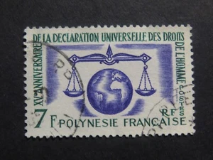 French Colonies - French Polynesia 7F Human Rights 1963 - Picture 1 of 1