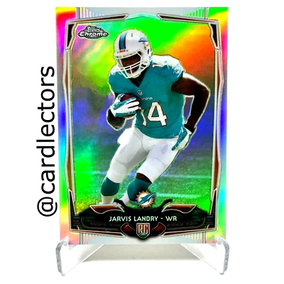 2014 Topps Chrome Football JARVIS LANDRY #177 RC Silver Refractor SP DOLPHINS - Image 1 of 2