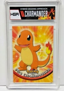 Tarjeta Pokémon Charmander Topps #4 Serie de Animación de TV 1 LOGOTIPO AZUL #04 TARJETA DE PC HGA - Imagen 1 de 4