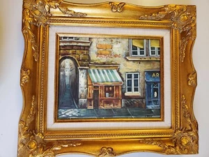 Vintage Signed Oil Painting Rustic Armagnac Region France by L. Kerr - Bild 1 von 9