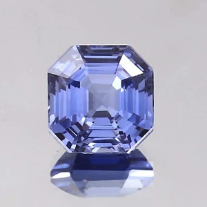 9 Kt AAA Natürlicher Ceylon Kornblume Blauer Saphir Lose Asscher Schliff Edelstein - Bild 1 von 5