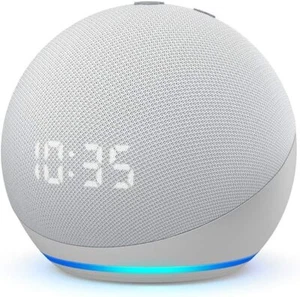 Altavoz inteligente Amazon Echo Dot 4ta generación con reloj - Alexa blanco glaciar - Imagen 1 de 6