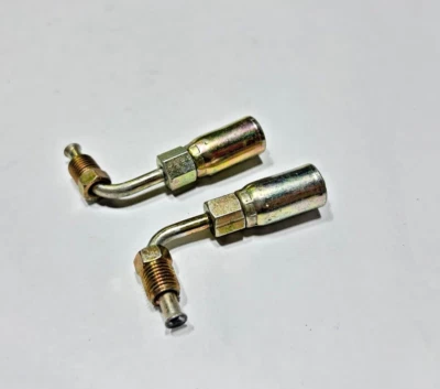 (2) WEATHERHEAD 04E-B63 1/4" Hose x 3/16" Inverted Male Swivel 90 Deg Tube Elbow - Image 1 of 4