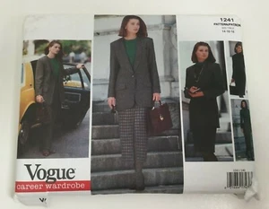 Vogue Career Wardrobe Vtg 90s Jacket Fitted Tapered Dress Top Skirt 14-18 Uncut - Picture 1 of 5
