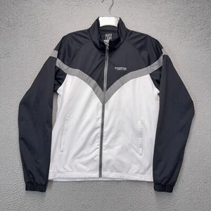 Firestone Country Club Windbreaker Jacket Womens Large Black White Full Zip Golf - Picture 1 of 12