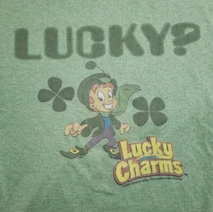 Retro 2005 cereal amuletos de la suerte "¿Suerte?" Camiseta pequeña hombre - Imagen 1 de 12
