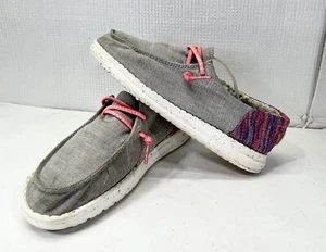 Pre-Owned Hey Dude Wendy Youth Size Y2-L3 Funk Grey Loafers Lot: 934-12-PK - Picture 1 of 11