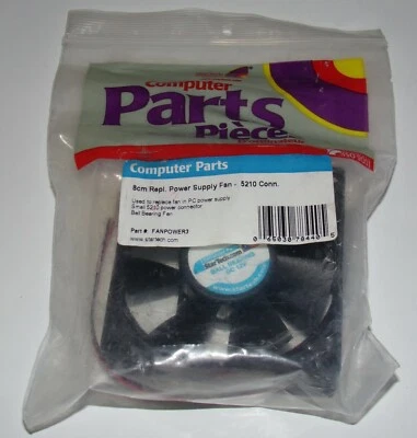 Star Tech 8cm Replacement Power Supply Fan 5210 Connect Fanpower3 - NEW - Image 1 of 4