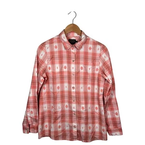 Pendleton Woolen Mills Western Shirt Women Size Small Orange Aztec Blouse Top - Picture 1 of 10