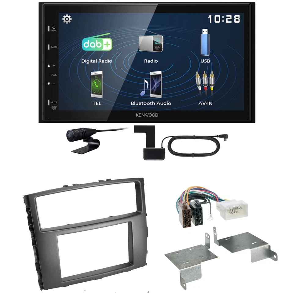 Kenwood DMX129DAB DAB+ Bluetooth USB Einbauset für Mitsubishi Pajero bis 2014 - Bild 1 von 1