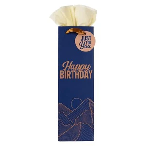 Wine Gift Bag - Single Bottle Paper Bag with Tissue Paper and Handles for Bir... - Picture 1 of 3