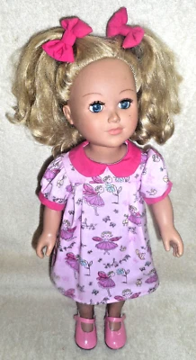 18 ropa de muñeca para American Girl - vestido babydoll de hadas rosa, zapatos, lazos Foto 1 de 4