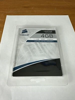 Laptop Notebook CORSAIR 4GB x1 DDR3-1066 CMSA4GX3M1A1066C7 SODIMM Memory Ram New - Image 1 of 4