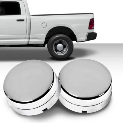 Tapacubos centrales plateados aptos para Dodge Ram 3500 2003-2017 1 tonelada doble rueda trasera Foto 1 de 4