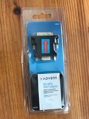 GENUINE ADVENT ADVMVGF12 DVI M TO VGA F ADAPTER IN ITS ORIGINAL BOX COMPLETE BOX - Image 1 of 4