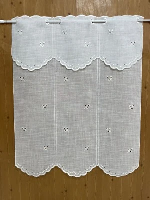 Tendina a vetro bianca per finestre,varie combinazioni di lunghezze e larghezze - Immagine 1 di 2