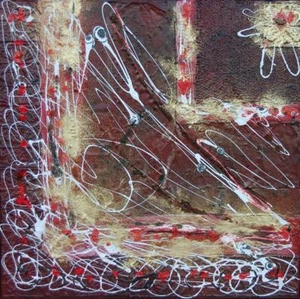 NEW ORIGINAL RACHEL MCCULLOCK "Hither and Thither" ABSTRACT MODERN PAINTING - Picture 1 of 2