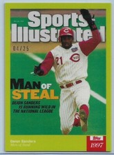 2021 Topps x Sports Illustrated Deion Sanders #45 Canary Yellow #'d 04/25 Reds