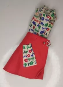 De Colección Patrón Barbie Diversión en la Feria Camisa Sin Mangas Conjunto Floral Rojo - Imagen 1 de 9