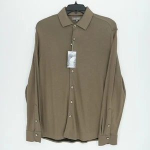 Daniel Cremieux Mens Long-Sleeve Shirt XL Brown Solid Touch of Cashmere NWT $125 - Picture 1 of 11