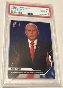 Mike Pence 2020 Topps Now Election #6 vicepresidente PSA calificado 10 gema como nuevo - Imagen 1 de 5