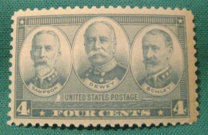 4c Navy Heroes (Sampson-Dewey-Schley)-MNH Single-Scott #793-Issued 1936-37 - Picture 1 of 2