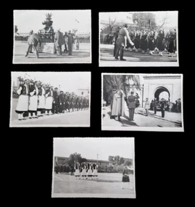 Lot 5 grandes photos militaire légion spahis troupes afrique généraux officiers - Foto 1 di 24